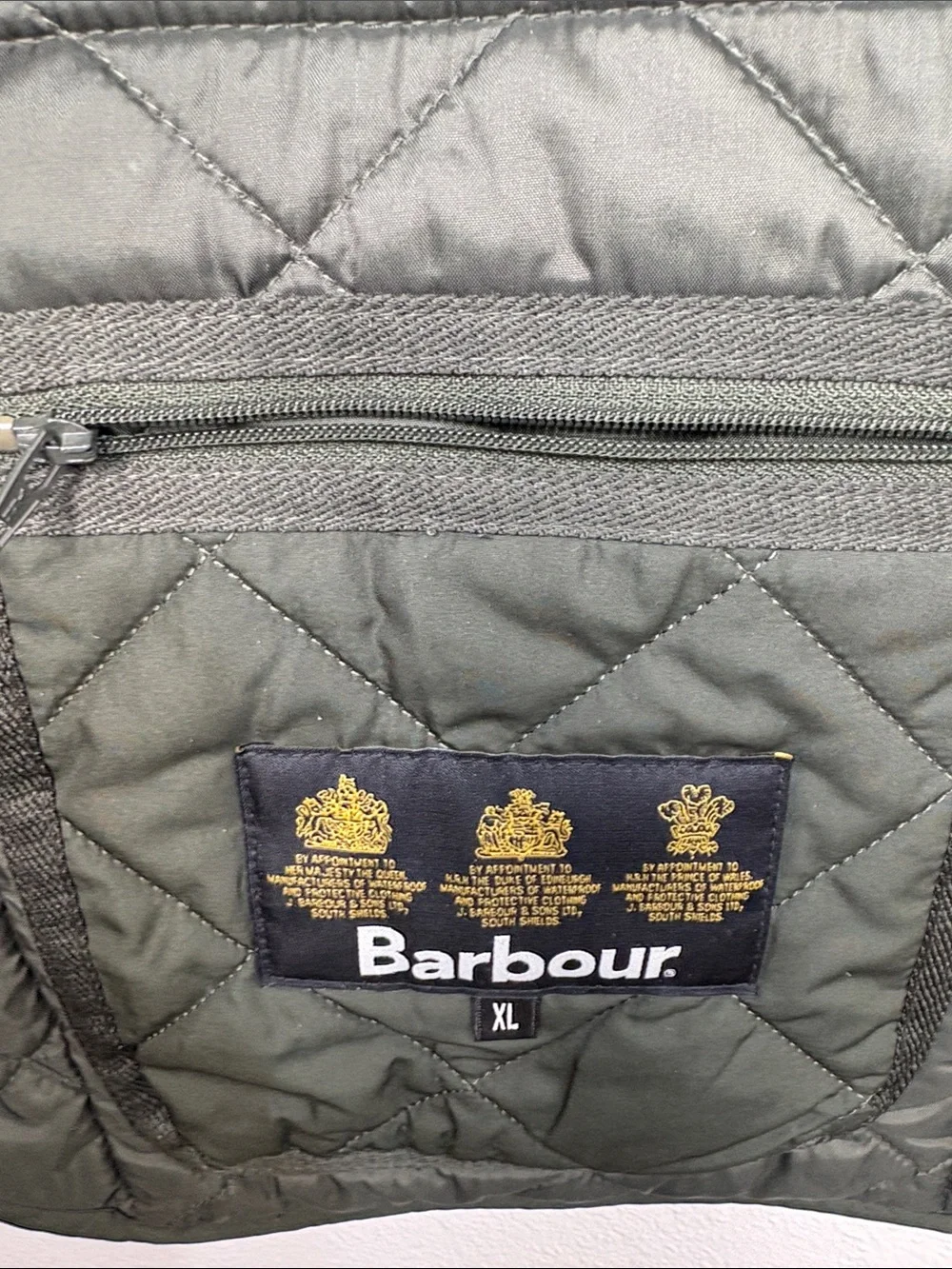 Barbour Lowerdale Quilted Gilet Snap Zip Vest Sage Men Size XL
